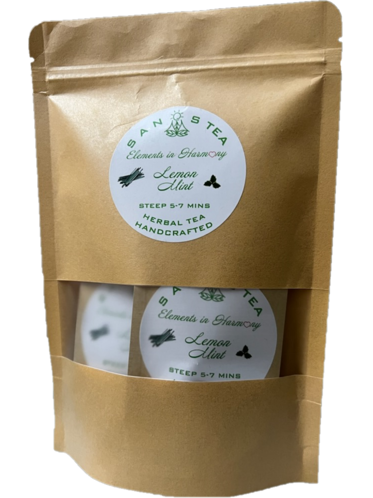 SanosTea Improved Lemon Mint Premium Organic Herbal Tea