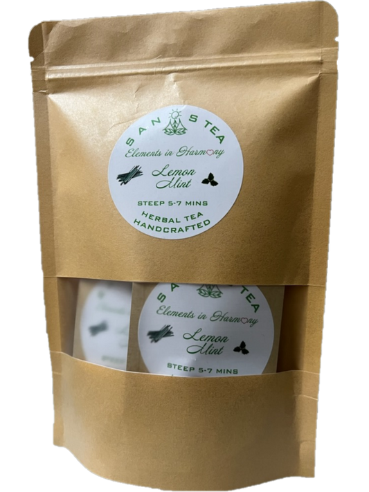 SanosTea Premium Organic Tea Bundle (Chamomile, Lemon, Hibiscus and Cacao)