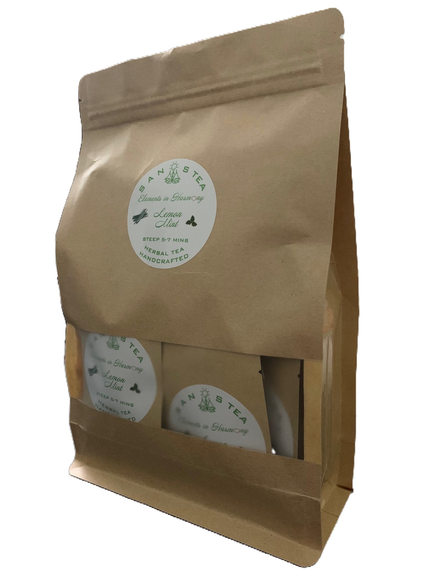 SanosTea Improved Lemon Mint Premium Organic Herbal Tea