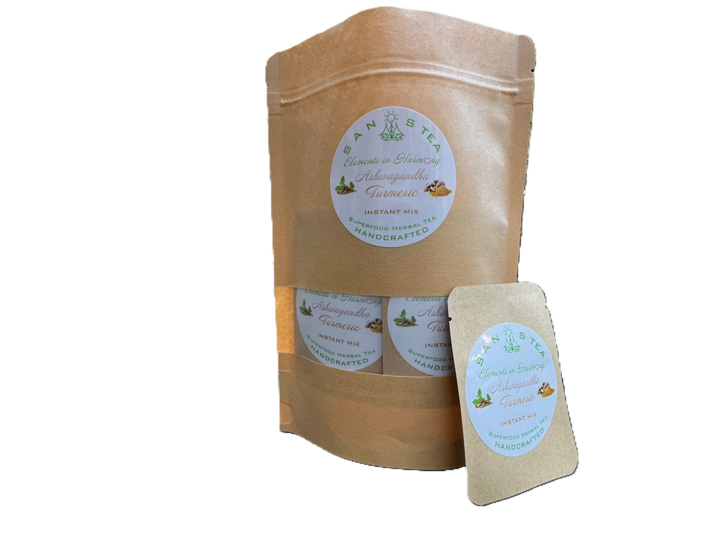 SanosTea Ashwagandha Turmeric - Instant Tea