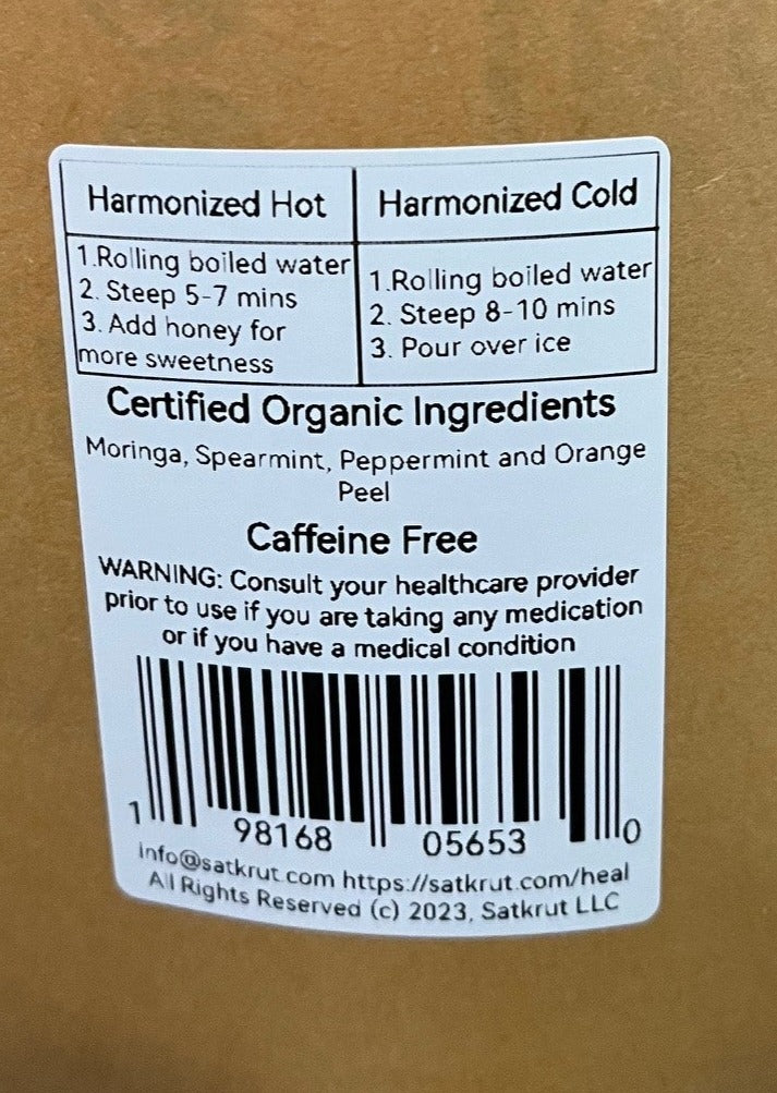 Sanostea Moringa Mint Organic Premium Herbal Tea