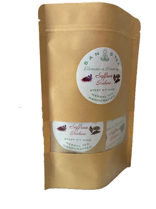 SanosTea Organic Premium Saffron Kahwa Herbal Tea