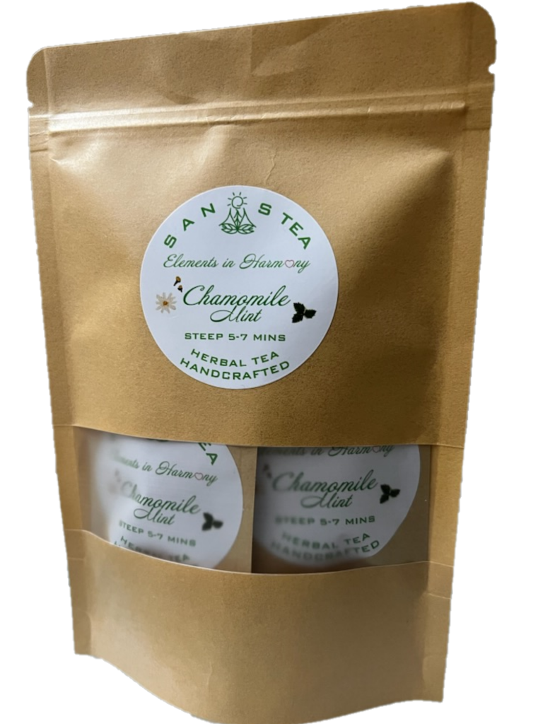 Satkrut SanosTea Premium Organic Tea Bundle (Chamomile, Lemon, Hibiscus and Cacao)