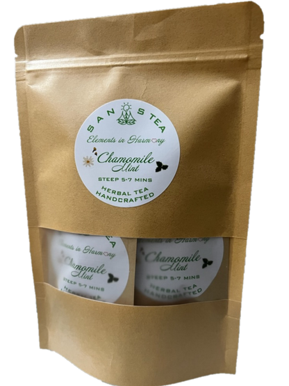 Satkrut SanosTea Premium Organic Tea Bundle (Chamomile, Lemon, Hibiscus and Cacao)