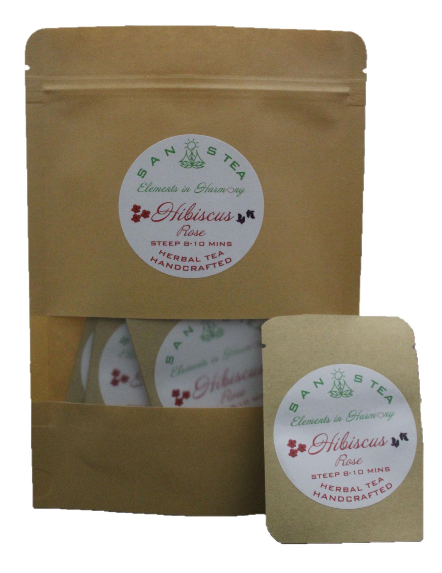 Satkrut SanosTea Premium Organic Tea Bundle (Chamomile, Lemon, Hibiscus and Cacao)